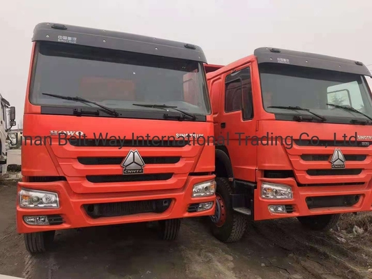 موتور 6 سیلندر 375HP سنگین وظیفه دامپ دامپر Tipper HOWO کامیون ماشین آلات ساختمانی