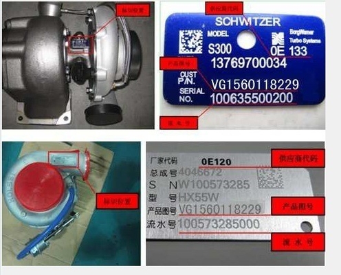 کمپرسور قطعات ETS فولادی برای Sinotruk HOWO Turbo Wd615.47 موتور Vg1560118229